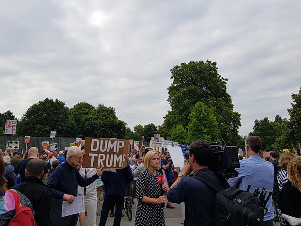 In photos: First London protests against Donald Trump visit, with big demo expected tomorrow, 12th July 2018