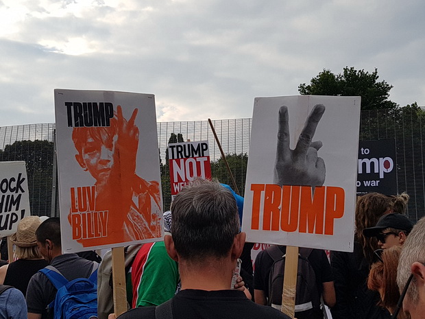 In photos: First London protests against Donald Trump visit, with big demo expected tomorrow, 12th July 2018