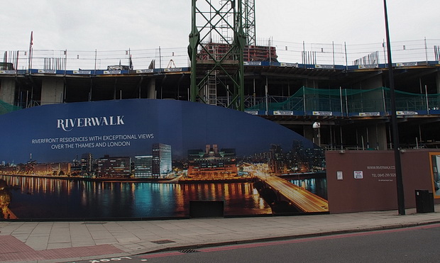 A short walk from Vauxhall tube station across the Thames to Blackfriars Bridge, London, summer 2014