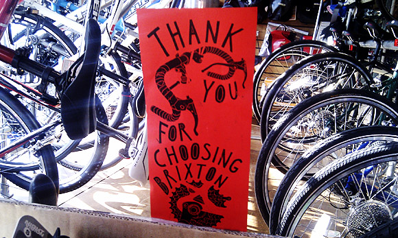 We salute the awesome might of Brixton Cycles!