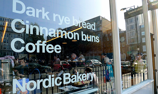 Cinnamon buns to die for at the Nordic Bakery, Golden Square, Soho, London