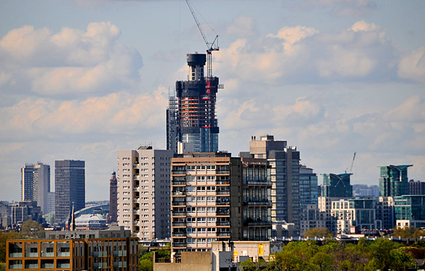 St George Wharf Tower rises in Vauxhall