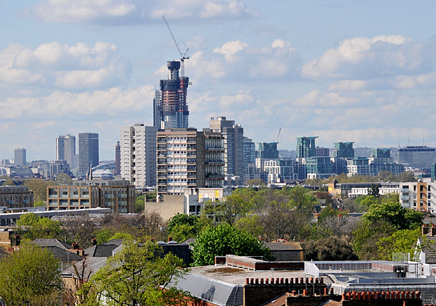 St George Wharf Tower rises in the London skyline