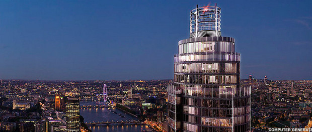 St George Wharf Tower - the tallest residential building in the UK hits 50 floors