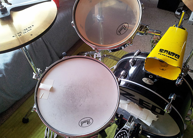 My extra small, portable drum kit for gigs