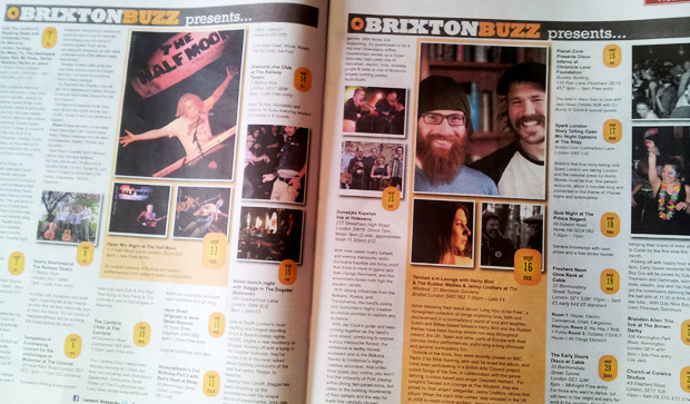 BrixtonBuzz listings now available in the Lambeth Weekender newspaper