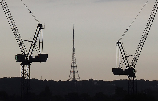 Pic of the day: Brixton cranes and Crystal Palace