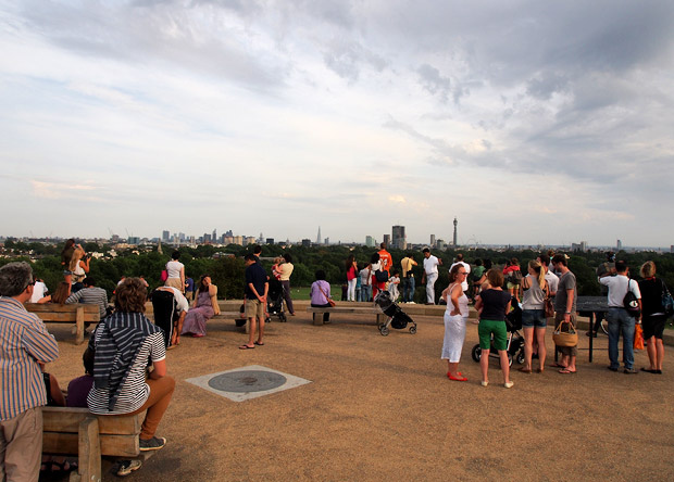 View from the top of Primrose Hill, north London