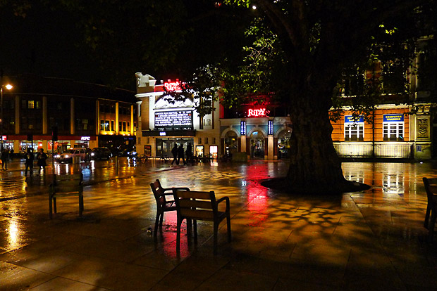 Pic of the day: Windrush Square, Brixton in the night rain