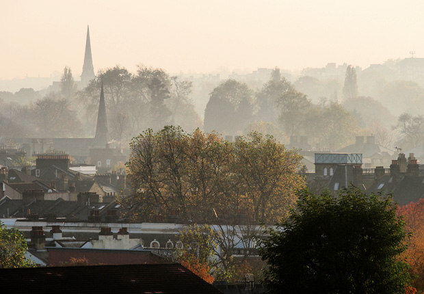 A misty afternoon in Brixton, south London