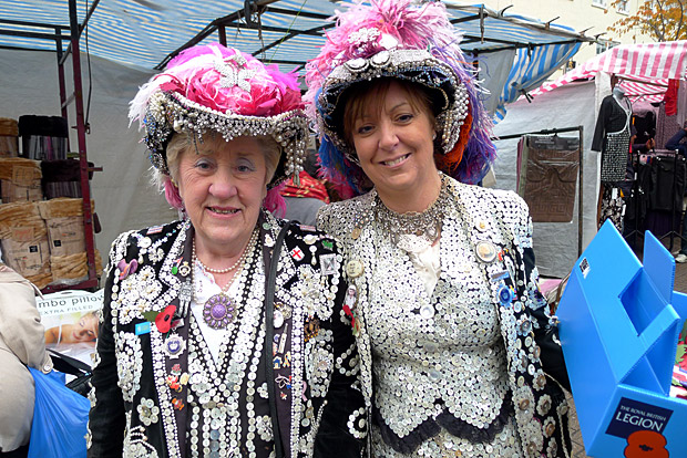 Pearly Queens and Pie & Mash, Roman Rd Market, East London