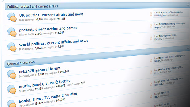 The urban75 forums notches up 12,000,000 user posts