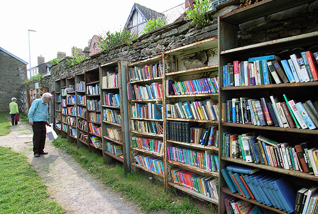 The honesty boxes of Hay on Wye, Wales