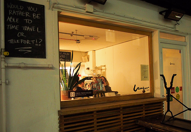 Superb coffee at Lantana Cafe, Charlotte Place, London W1