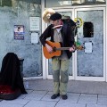 Things you don't see so much: a one man band plus his trade in Cardiff Queen Street