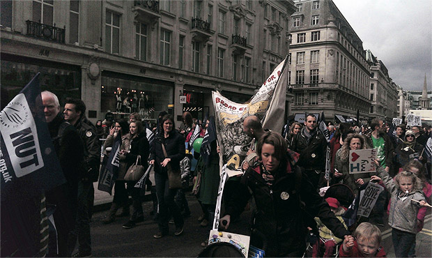 NUT school teachers strike and march through central London, 26 March 2014