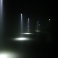 Swirling mist and strange shifting lights at Momentum at The Curve, Barbican, London