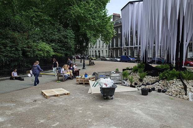 Intriguing sculpture goes up in Bedford Square central London