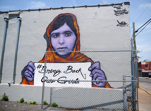 Bring Back Our Girls graffiti by the Bushwick Collective, New York
