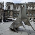 Lynn Chadwick Steel Beasts sculptures at the Royal Academy courtyard, Piccadilly, London