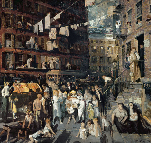 A visit to the National Gallery and a first look at George Bellows wonderful 'Men Of The Docks'