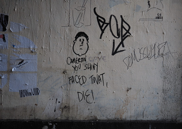 Graffiti of the day: 'Cameron, you shiny faced...'