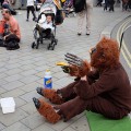 London's worst street performers do their stuff in - Trafalgar Square