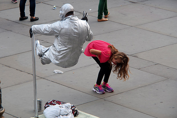 London's worst street performers do their stuff in Trafalgar Square