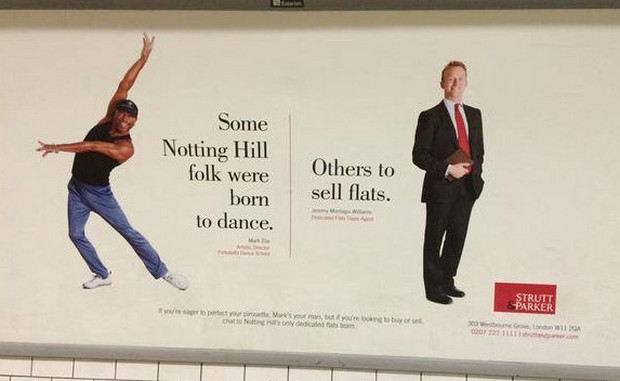 "Utterly moronic racist nonsense" - advertising by Notting Hill estate agents Strutt & Parker