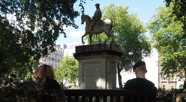 A statue made of soap: Duke of Cumberland erodes away in Cavendish Square, London