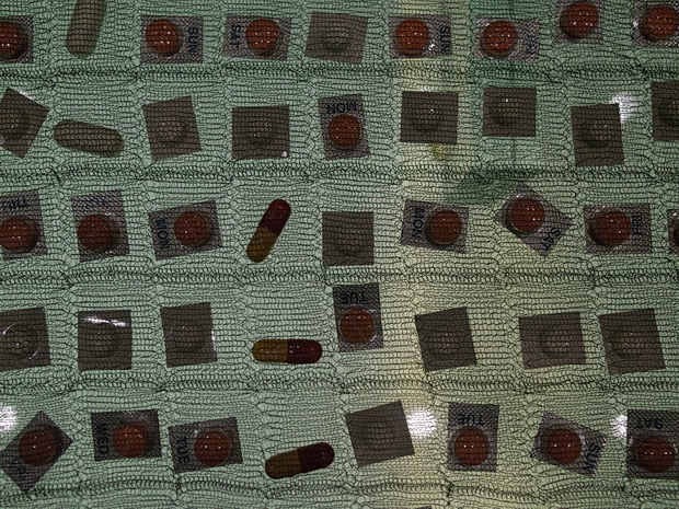Thousands of pills - Cradle to Grave by Pharmacopoeia at the British Museum
