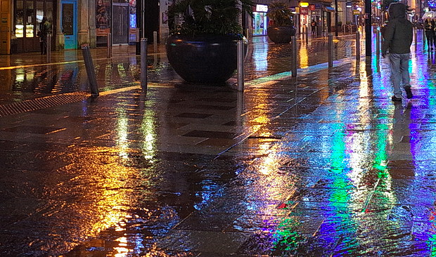 Christmas lights in the November rain, drag queen karaoke and street views - a trip to Cardiff in photos