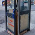 The mystery of the London phonebox that's full of cardboard - in photos