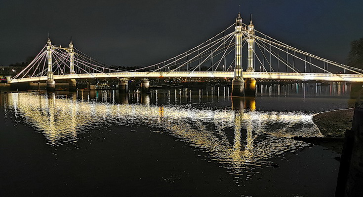 In photos: The fragile beauty of the Albert Bridge at night, south west London