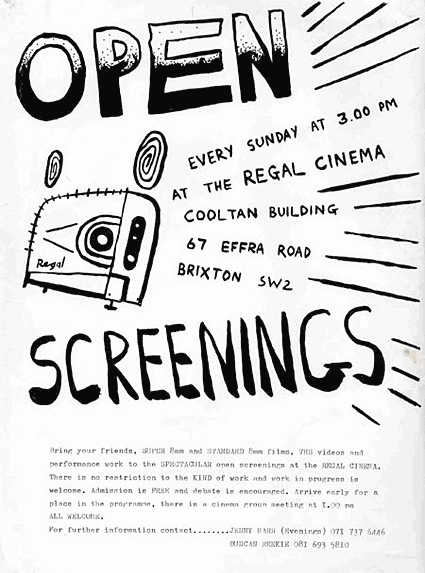 Cinema Cafe, Cooltan, Effra Road, 1992