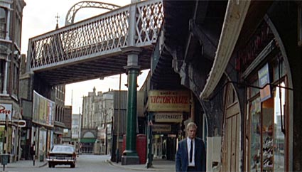 Michael Caine as Alfie in Atlantic Rd, Brixton, 1966, London