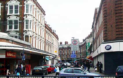 Electric Avenue, viewed from Brixton Road, Brixton, April 2003