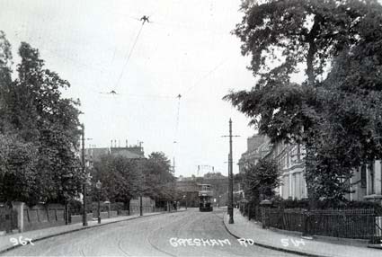 Gresham Road towards Coldharbour Lane, Brixton, 1912