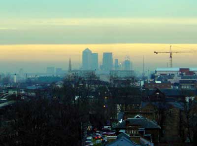 Canary Wharf sunset