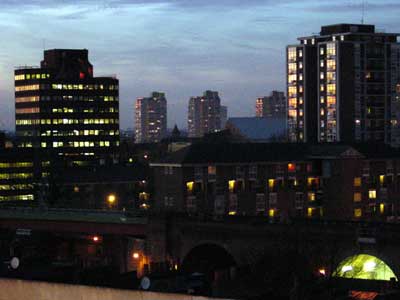 high rise dusk