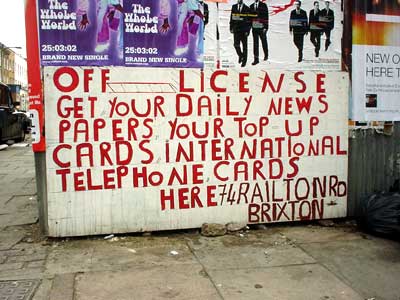 Street sign, Railton Road, Brixton