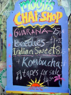 Mooji's Chai Shop sign, Atlantic Road Brixton, London