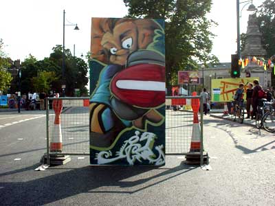 Road block, Car Free day, Brixton