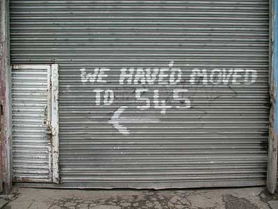 We Have Moved, Brixton Station Road, Brixton, Lambeth, London, England SW9