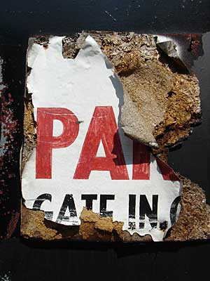 Old sign, Valentia Place,  Brixton, Lambeth, London, England SW9