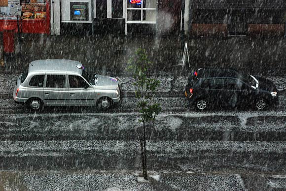 Summer hailstorms in Brixton, 3rd July 2007