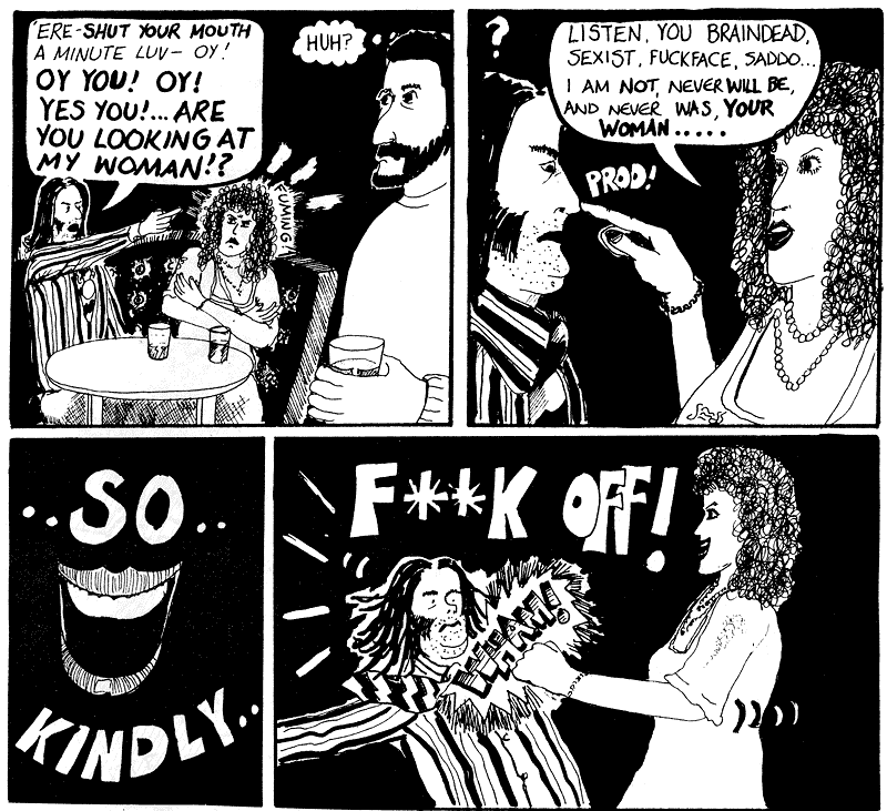 70s Man, the sexist, racist, violent nutter deep frozen from Cardiff City's past, a comic strip in the Bluebird Jones Cardiff City FC inspired comic strip