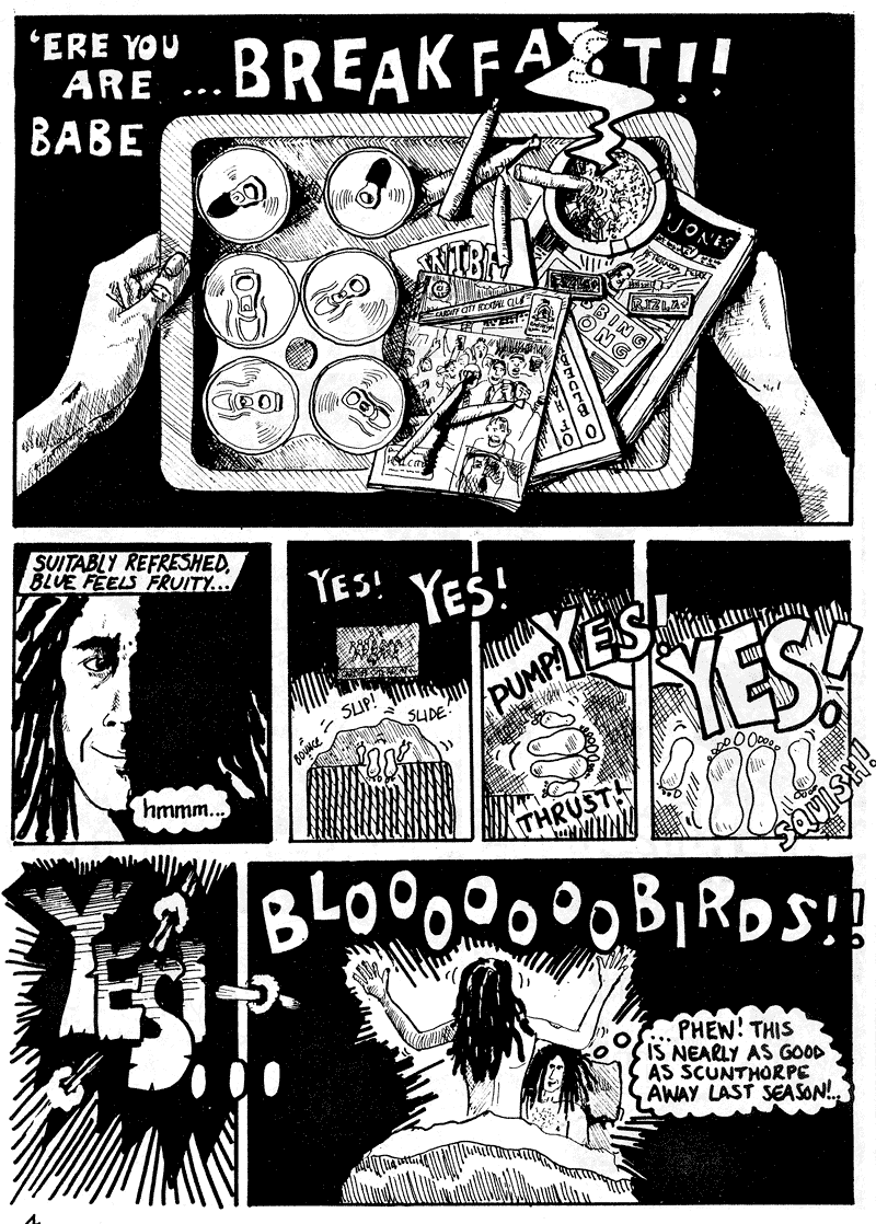 Bluebird Jones Cardiff City FC inspired comic strip