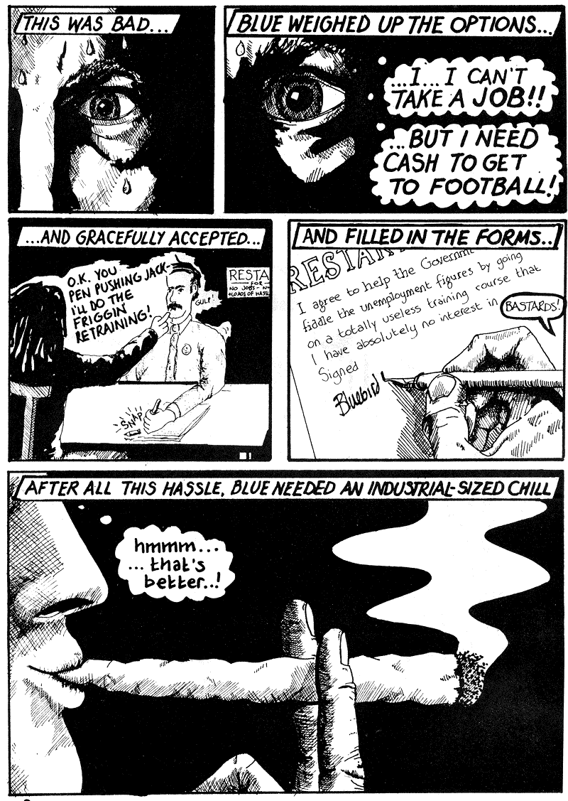 Bluebird Jones Cardiff City FC inspired comic strip