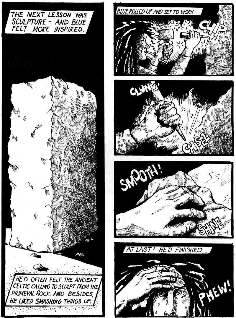 Bluebird Jones Cardiff City FC inspired comic strip